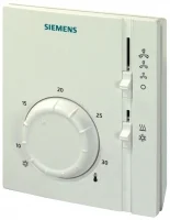 Siemens Mechanikus fan-coil termosztát 2-csöves rendszerhez, AC 250 V, hűtés/fűtés kapcsolóval, 3-fo