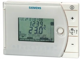 Siemens Öntanuló programozható helyiséghőmérséklet-szabályozó, napi időprogram, háttérvilágítással,