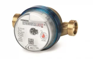 Siemens Vízmennyiségmérő (egysugaras), hideg, Qn=2.5 m³/h, 130 mm, G1
