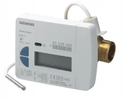 Siemens Szárnykerekes hőmennyiségmérő csak fűtés alkalmazásokhoz, Qn=1,5m3/h, direkt merülésű hőmérs